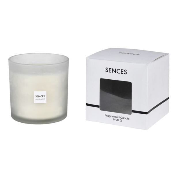 Our popular Large Scented White Candle comes in a stunning frosted clear glass container. It boasts a unique fragrance that is both warm, hazy and deep clover, making it suitable for all seasons and occasions. Measuring H 16 cm and D 16 cm, this generously sized candle offers an impressive burn time, ensuring you can enjoy its captivating scent for hours on end. Perfect for creating a warm and inviting atmosphere in any space.